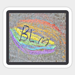 BLM Equality Chalk Street Art - Back Sticker